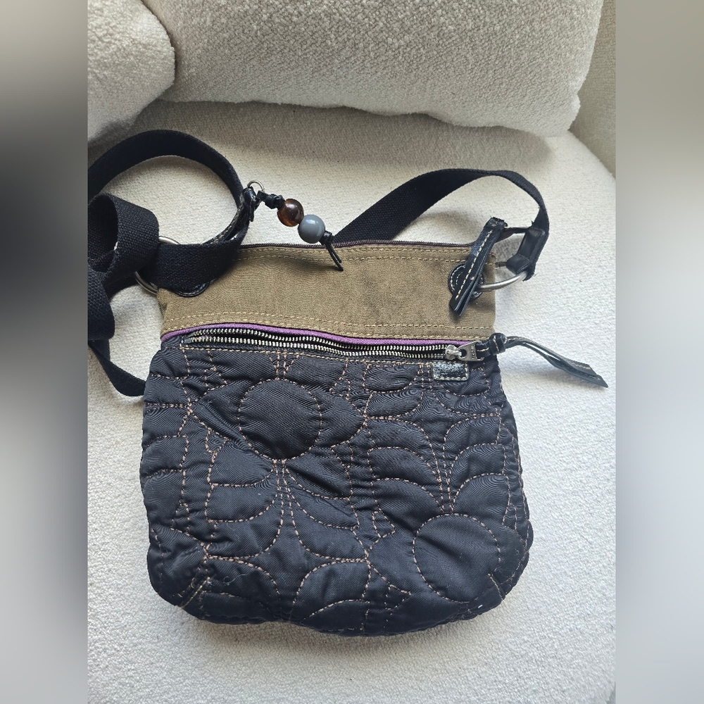 Fossil, Key-Per Crossbody Quilted Bag, Black/Dark Tan - Picture 5 of 6